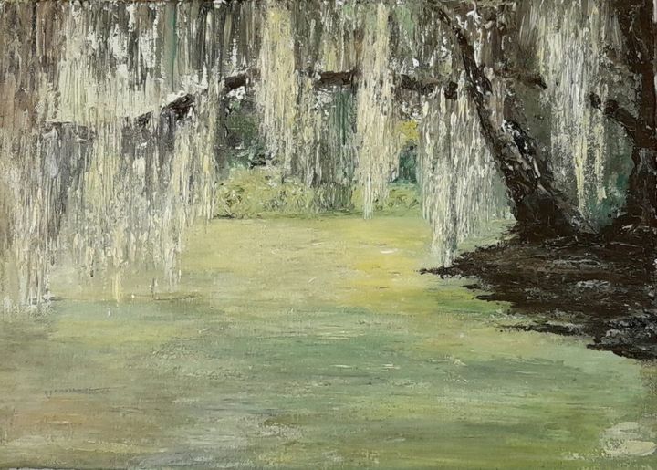 Peinture intitulée "Deep Bayou" par Veronique Laupretre, Œuvre d'art originale, Acrylique Monté sur Châssis en bois