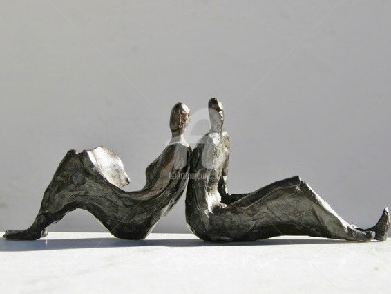雕塑 标题为“Dos à deux” 由Veronique Lonchamp, 原创艺术品, 青铜