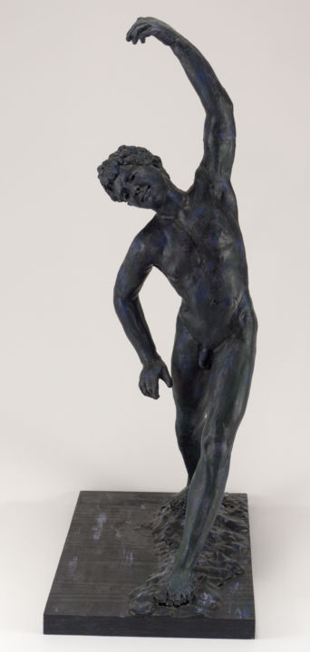 Scultura intitolato "David danse" da Véronique Lopez-Boiteux, Opera d'arte originale, Terracotta