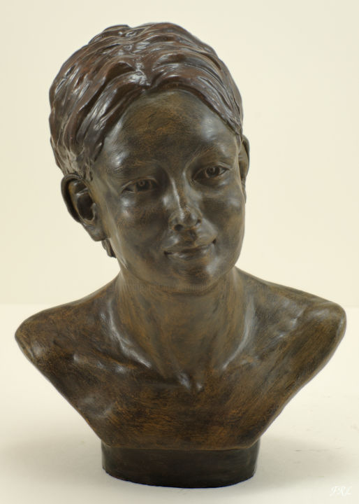 Sculpture titled "Aphrodite" by Véronique Lopez-Boiteux, Original Artwork, Terra cotta