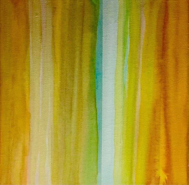 Peinture intitulée "Lignes couleurs 4" par Véronique Missud (Musique), Œuvre d'art originale, Encre Monté sur Châssis en bois