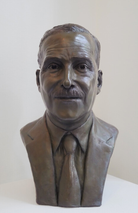 Скульптура под названием "Stefan Zweig portra…" - Pico Sculpteur, Подлинное произведение искусства, Глина