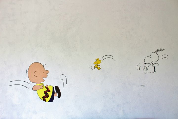 Peanuts Charlie Brown Woodstock Snoo Painting By Veronique Thomas Artmajeur