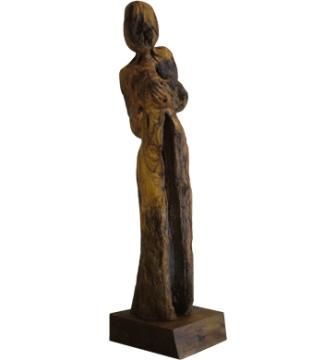 Sculpture titled "Est-ce ainsi que le…" by Véronique Bellot, Original Artwork, Wood
