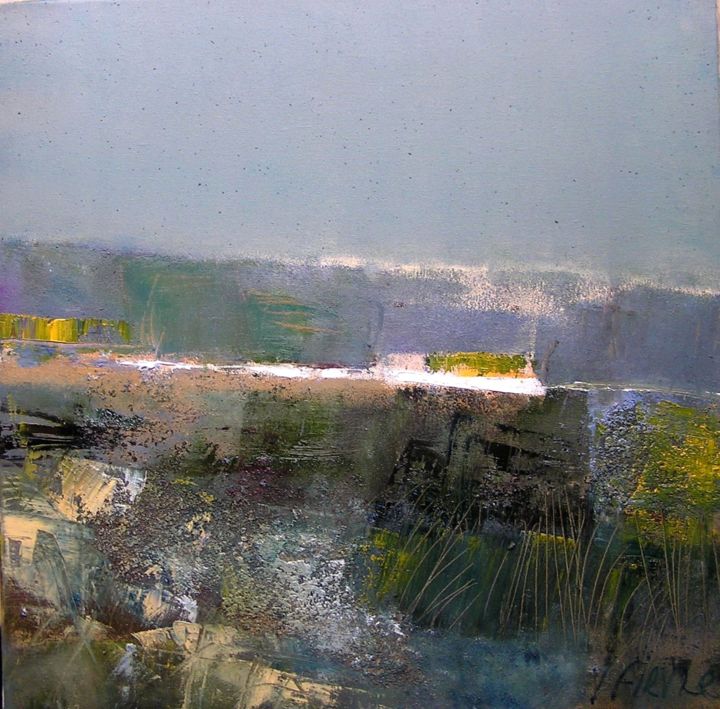 Painting titled "Garrigue Technique…" by Véronique Fièvre, Original Artwork, Other