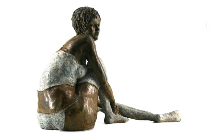 Escultura intitulada "De fleurs vêtues ve…" por Kalitventzeff Véronique, Obras de arte originais, Bronze