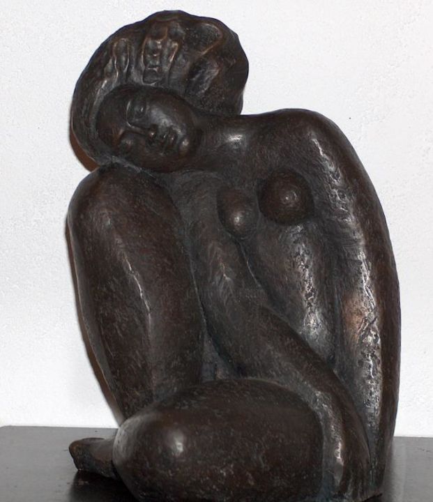 Sculpture titled "ANAIS  BRONZE" by Véronique Viala, Original Artwork