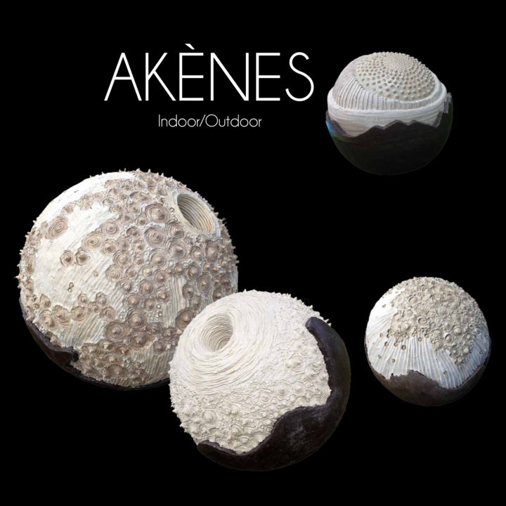 Sculpture titled "AKENES/ 3 FORMATS/…" by Vero Reato, Original Artwork, Other
