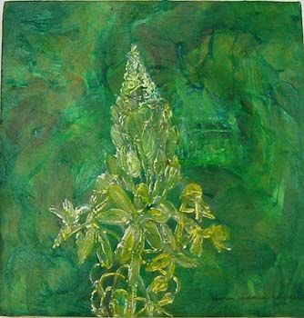 Painting titled "Desert Plant" by Veryan Edwards, Original Artwork