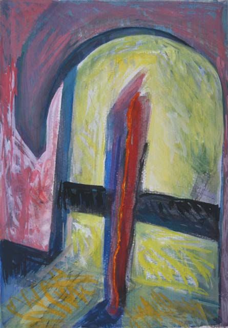 Painting titled "Barred" by Veryan Edwards, Original Artwork