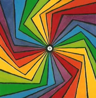 Painting titled "Colour wheel" by Vesa Peltonen, Original Artwork