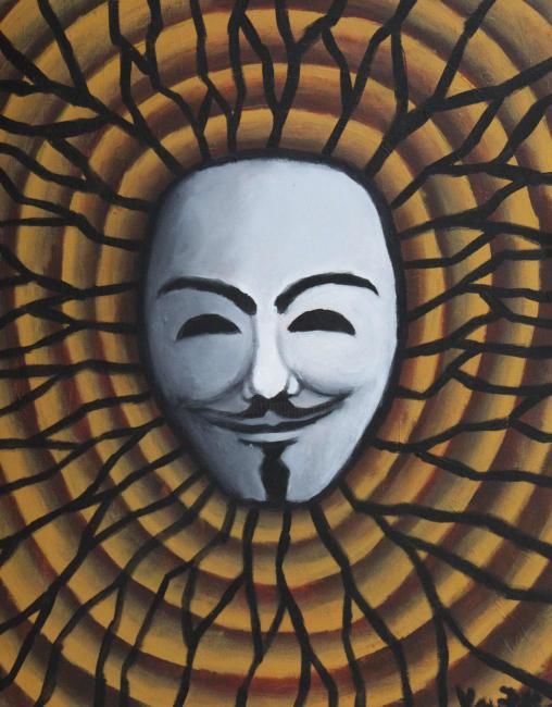 Pintura intitulada "Anonymous" por Vesa Peltonen, Obras de arte originais