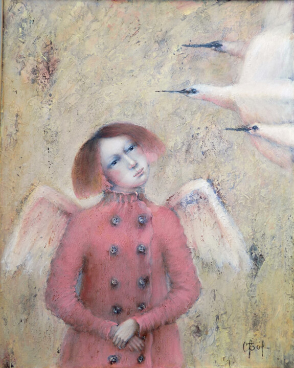 Картина под названием "с птицами" - Svetlana Bochkareva, Подлинное произведение искусства, Акрил