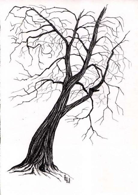 Drawing titled "tree" by Wind (Veter), Original Artwork