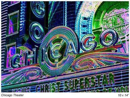 Digital Arts titled "Chicago Theater Mar…" by Ars Photo/Grafica, Original Artwork