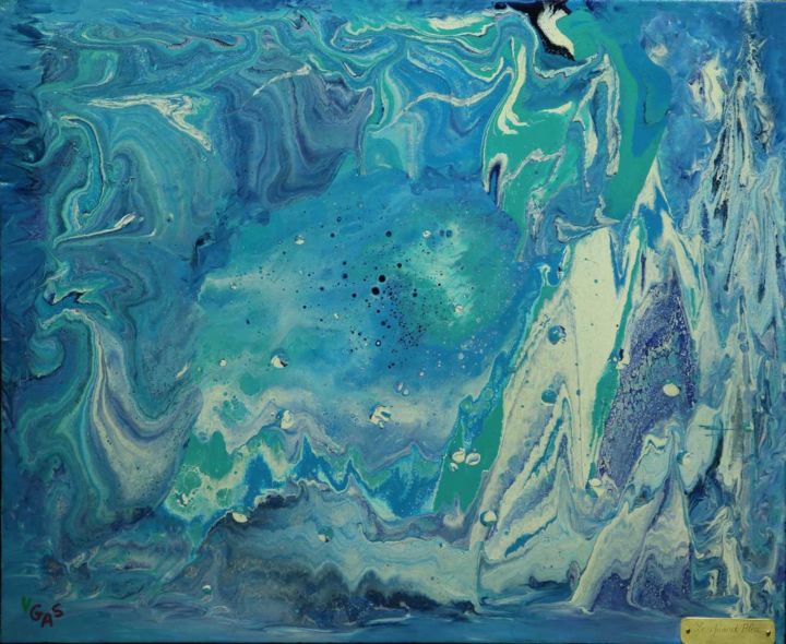 Pintura intitulada "Le Grand Bleu" por Vgas, Obras de arte originais, Acrílico