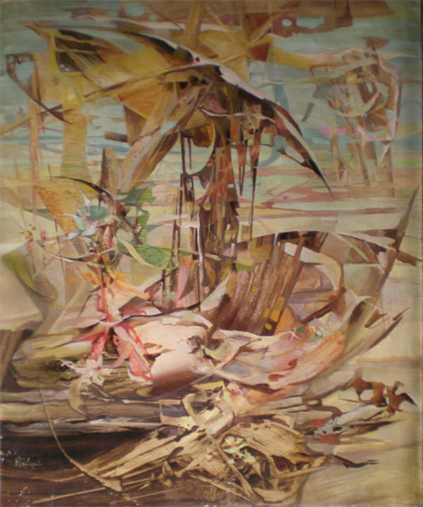 Painting titled "Architectural imagi…" by Vladimir Gorbunov, Original Artwork, Oil