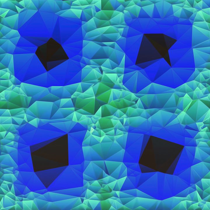 Arte digital titulada "Cuadro Cuatro Azul" por Viajacobi, Obra de arte original, Pintura Digital