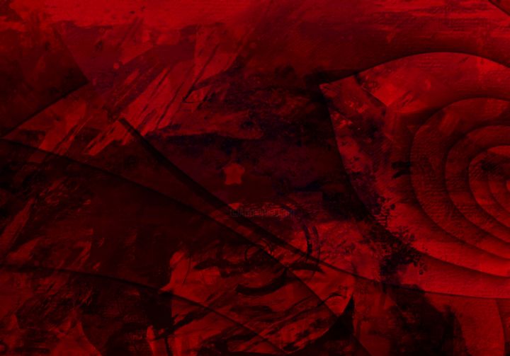 「Romantic Red」というタイトルのデジタルアーツ Viajacobiによって, オリジナルのアートワーク, デジタル絵画