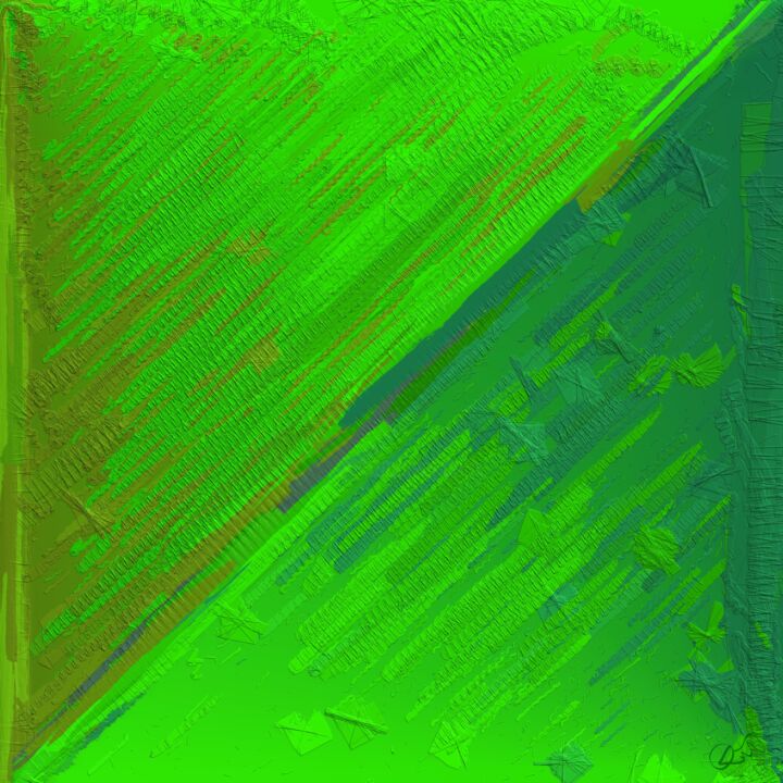 Digital Arts titled "Shades of Green" by Viajacobi, Original Artwork, Digital Painting