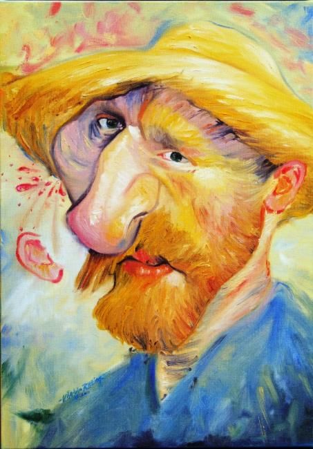 Peinture intitulée ""Vincent"" par Vianno Rheim, Œuvre d'art originale, Huile