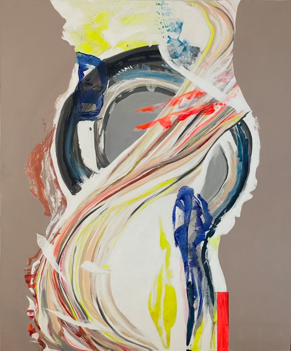 Peinture intitulée "Transition" par Vibhak_art Kapur, Œuvre d'art originale, Acrylique