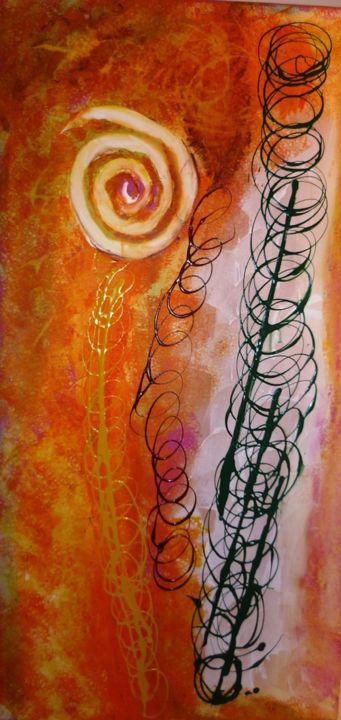Peinture intitulée "spiraltrois" par Vibien Hobarte, Œuvre d'art originale, Acrylique