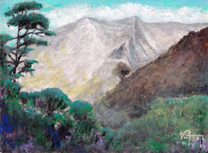 Malarstwo zatytułowany „0031-Sierra Madre e…” autorstwa Vicente Portillo O Vincent Of Houston, Oryginalna praca