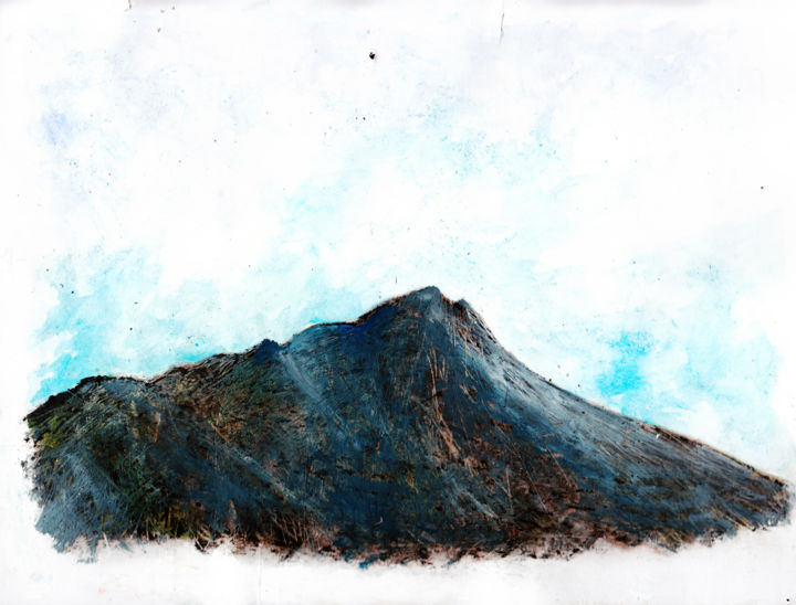 Painting titled "Cerro de Las Mitras" by Vicente Portillo O Vincent Of Houston, Original Artwork