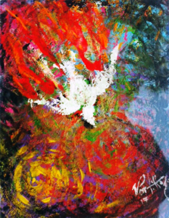Картина под названием "033-Ven, Espiritu,…" - Vicente Portillo O Vincent Of Houston, Подлинное произведение искусства