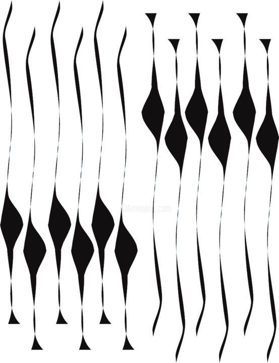 Digitale Kunst mit dem Titel "Stripes" von Victória Schmidt Soares, Original-Kunstwerk