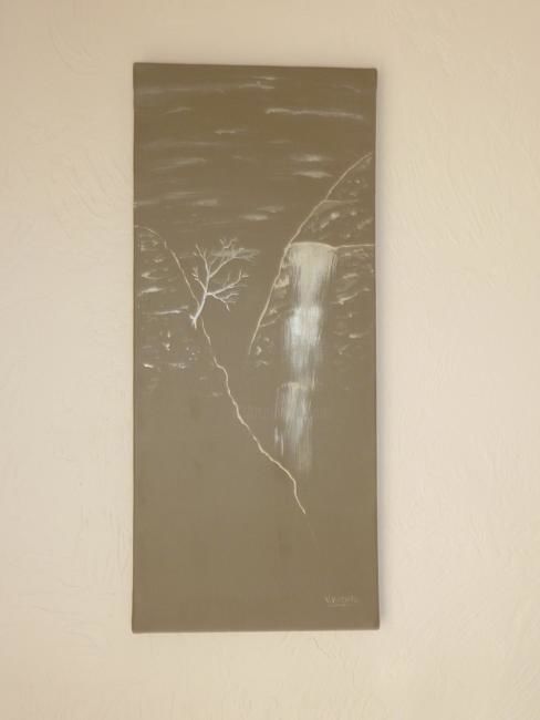 Peinture intitulée "chute d'eau" par Victor Kuchto, Œuvre d'art originale