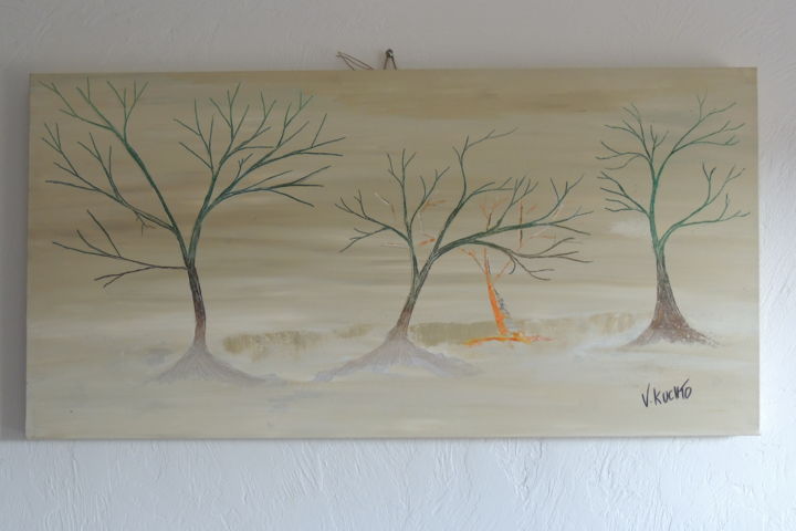 Painting titled "Brume" by Victor Kuchto, Original Artwork