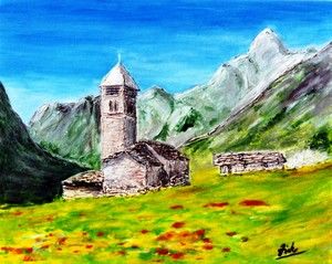 Peinture intitulée "Alpes de Provence/…" par Vickx, Œuvre d'art originale, Huile