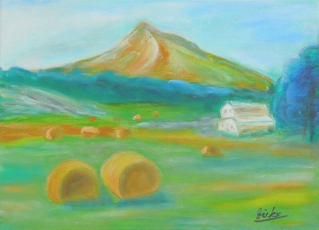 Peinture intitulée "Plateau de Caussols" par Vickx, Œuvre d'art originale, Huile