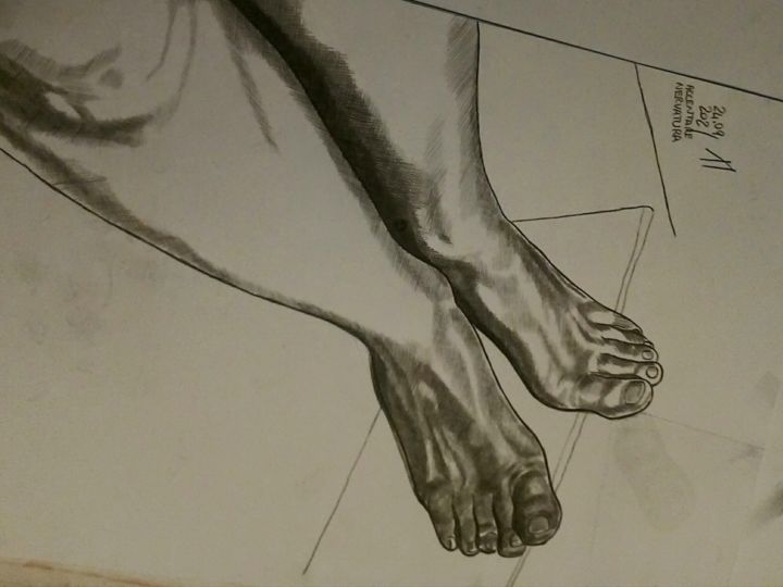 Drawing titled "Studio per una croc…" by Stefano Testa, Original Art, Pencil