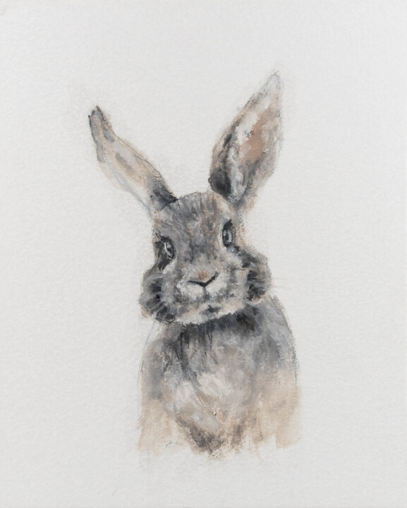 Pintura intitulada "Oil artwork - Bunny…" por Victo, Obras de arte originais, Óleo