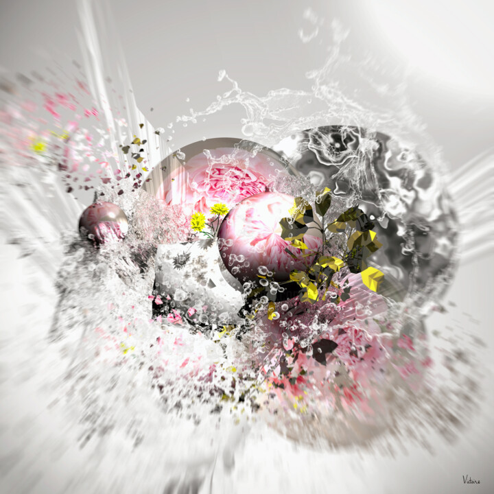 Arts numériques intitulée "Rosa" par Victoire, Œuvre d'art originale, Modélisation 3D