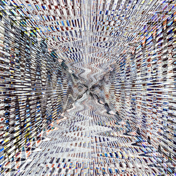 Digitale Kunst mit dem Titel "Projection émétique…" von Victor Abel, Original-Kunstwerk, 2D digitale Arbeit Auf Holzplatte m…