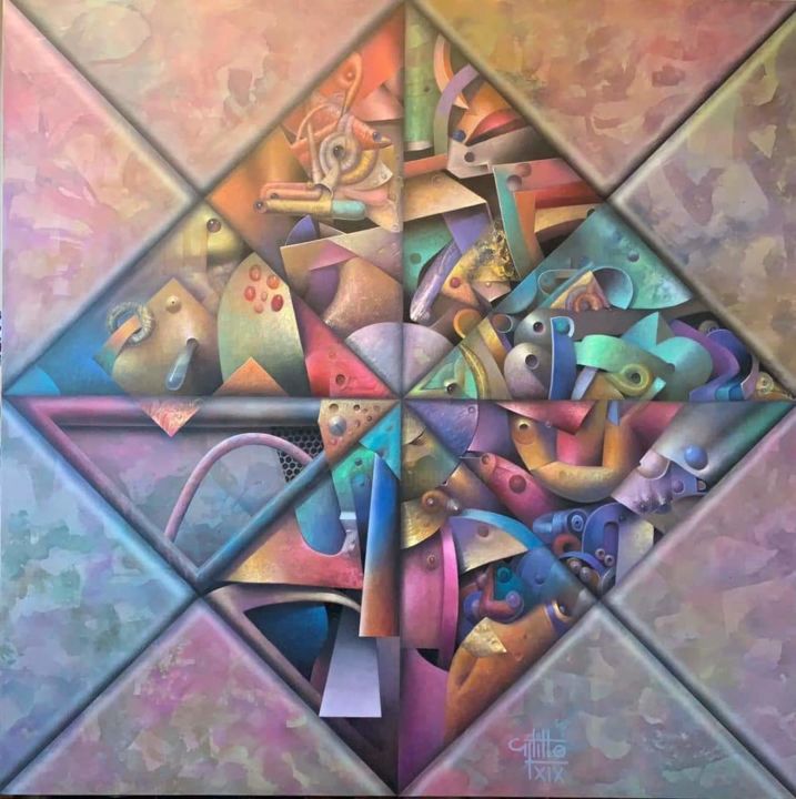 Painting titled "“Personalities”" by Víctor Castillo, Original Art, Acrylic Mounted on Stretcher frame
