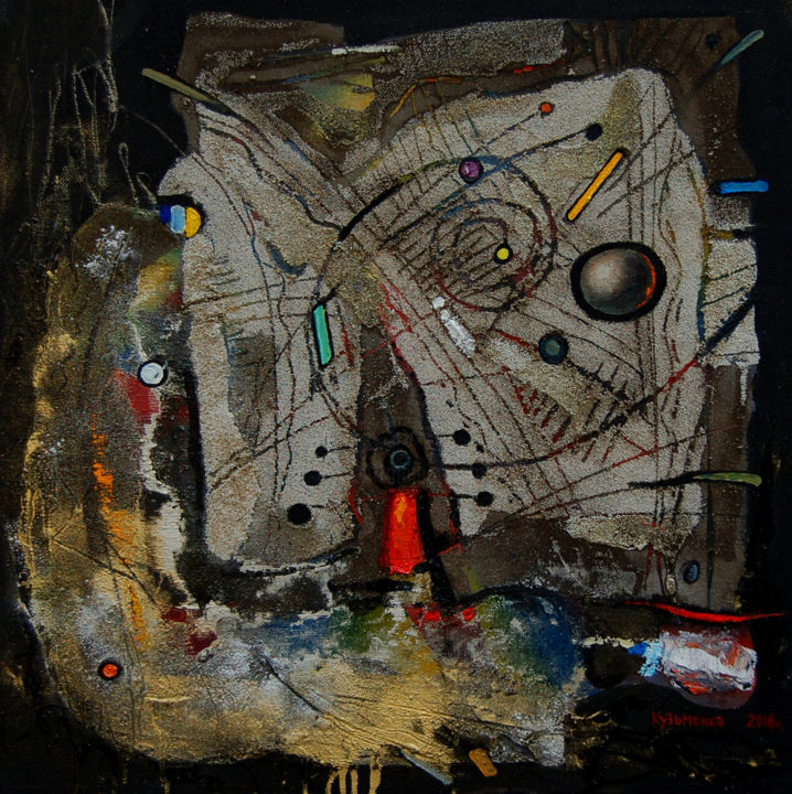Malarstwo zatytułowany „Reverse Side of Mal…” autorstwa Victor Cuzmenco, Oryginalna praca, Akryl