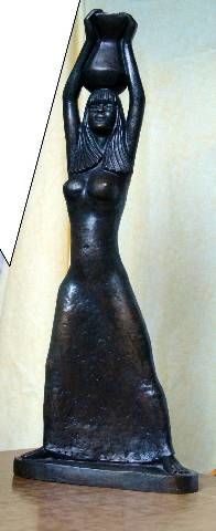 Sculpture intitulée "FILLE A LA SOURCE" par Victor Douek, Œuvre d'art originale