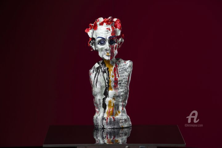 Sculpture intitulée "Egon Schiele" par Victor Prodanchuk, Œuvre d'art originale, Métaux