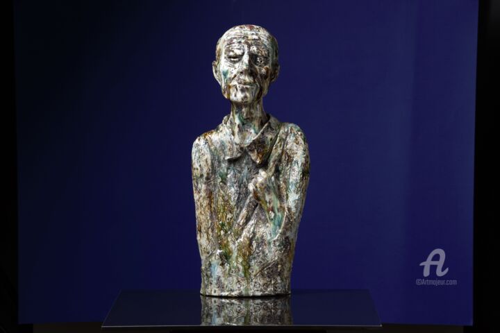 Skulptur mit dem Titel "Jackson Pollock" von Victor Prodanchuk, Original-Kunstwerk, Ton