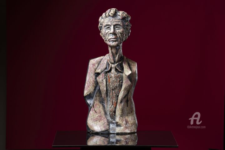 Escultura intitulada "Alberto Giacometti" por Victor Prodanchuk, Obras de arte originais, Argila