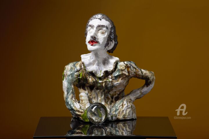 Rzeźba zatytułowany „Salvador Dali” autorstwa Victor Prodanchuk, Oryginalna praca, Glina