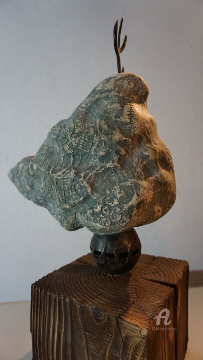 Sculptuur getiteld "Totem" door Victor Prodanchuk, Origineel Kunstwerk, Hout