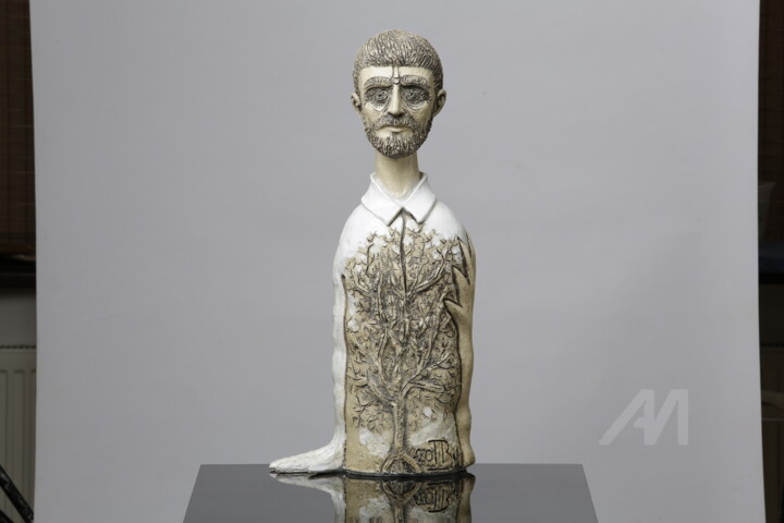 Sculpture titled "Jacob Gnizdovsky" by Victor Prodanchuk, Original Art, Clay
