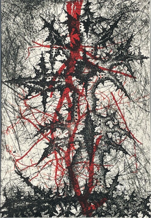 Dibujo titulada "Tree of Life" por Victor Prodanchuk, Obra de arte original, Acrílico