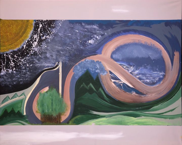 Peinture intitulée "Magic World" par Víctor Rodríguez, Œuvre d'art originale, Acrylique